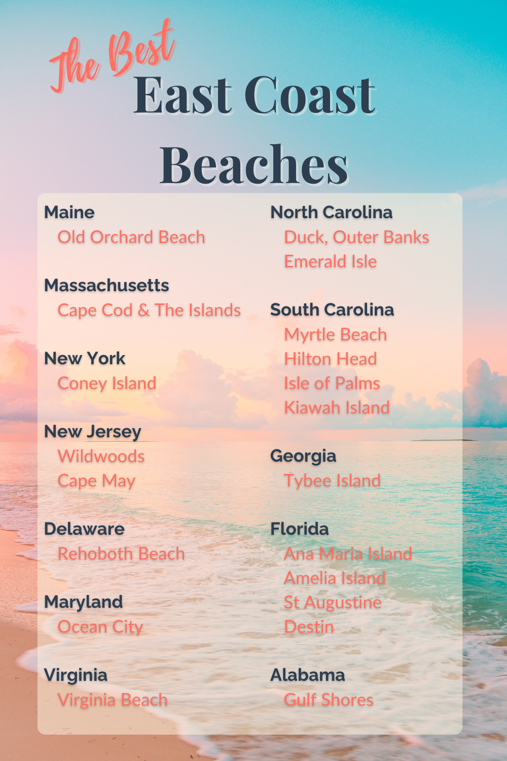 The Very Best Family Friendly Beaches on the East Coast - Road Trip Tales