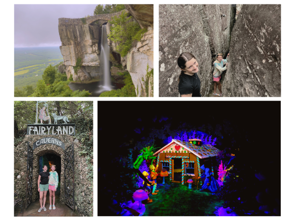 Collage of photos from Rock City Gardens.