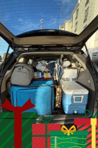Holiday Road Trip with Kids - Packing Gifts and Food