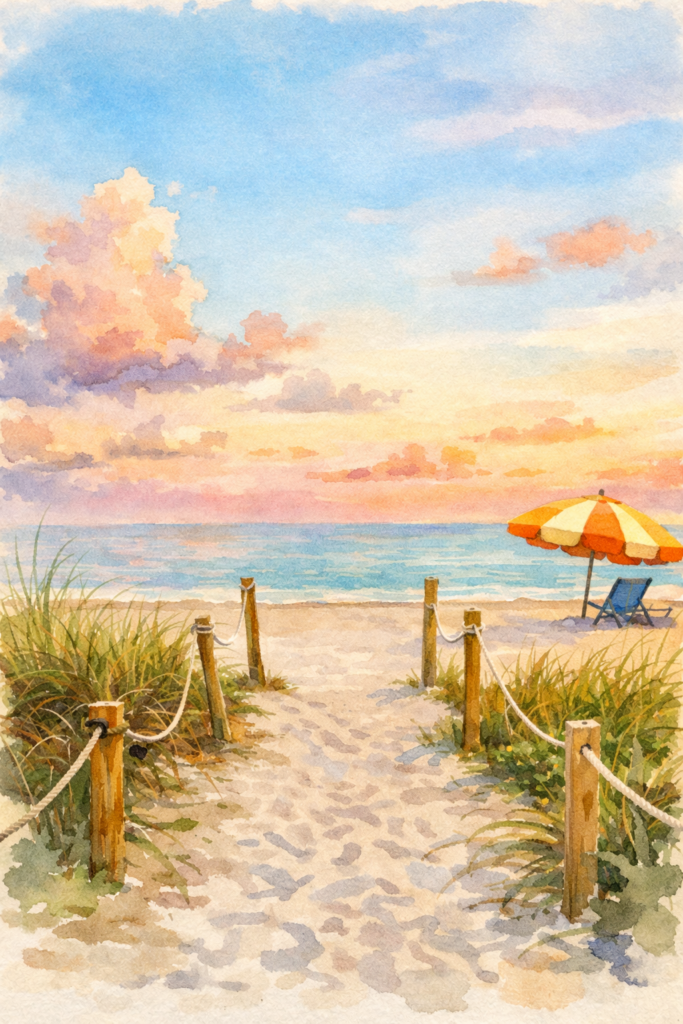 SWFL Beach Watercolor